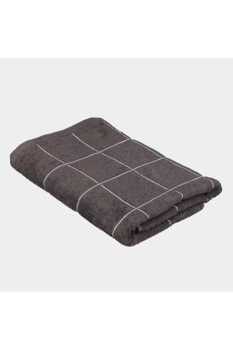 Home Beautiful                         360 GSM Grey Cotton Bath Towel