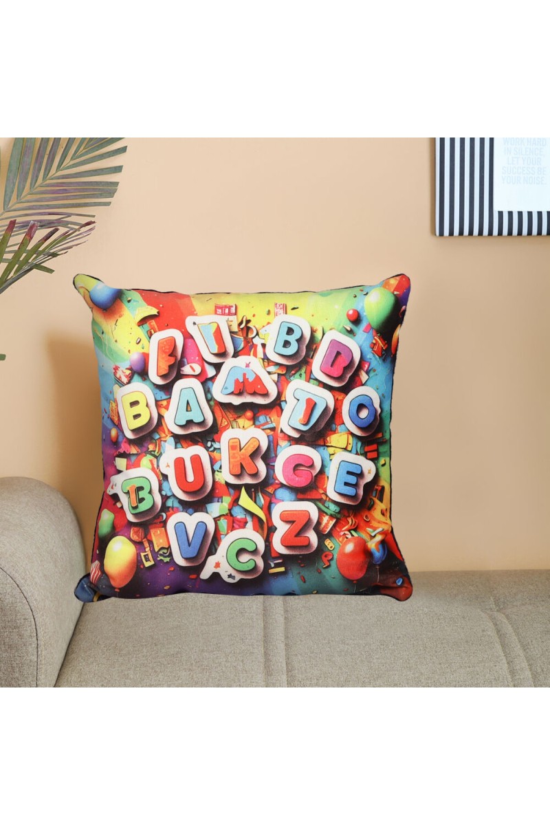 Home Beautiful                         Multicolour Polyester Cushion