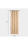 Home Beautiful                         7ft. Light Beige Printed Eyelet Curtains