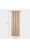 Home Beautiful                         7ft. Soft Beige Printed Eyelet Curtains