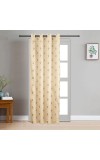 Home Beautiful                         7ft. Beige Printed Eyelet Window Curtains