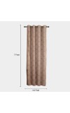 Home Beautiful                         7ft. Brown Printed Eyelet Curtains