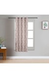 Home Beautiful                         5ft. Beige Printed Eyelet Window Curtains