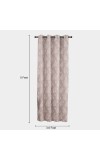 Home Beautiful                         5ft. Beige Printed Eyelet Window Curtains