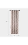 Home Beautiful                         7ft. Beige Printed Eyelet Window Curtains