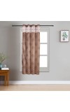 Home Beautiful                         5ft. Rich Chocolate Brown Embossed Eyelet Window Curtains