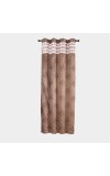Home Beautiful                         5ft. Rich Chocolate Brown Embossed Eyelet Window Curtains