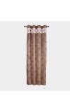 Home Beautiful                         7ft. Rich Chocolate Brown Embossed Eyelet Window Curtains