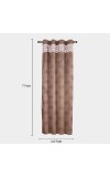 Home Beautiful                         7ft. Rich Chocolate Brown Embossed Eyelet Window Curtains