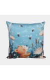 Home Beautiful                         Blue Polyester Cushion