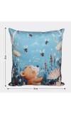 Home Beautiful                         Blue Polyester Cushion