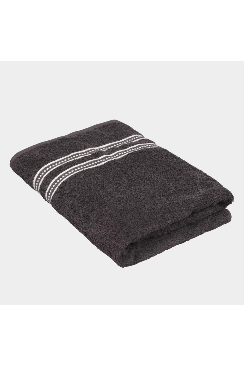 Home Beautiful                         350 GSM Grey Cotton Bath Towel