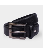 Black Tie                         Men's Black Polyurethane Formal Belt