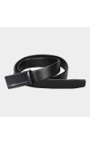Black Tie                         Men's Black Polyurethane Formal Belt