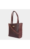 Lucky Charm                         Women's Brown Polyurethane Tote Bag
