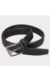 Black Tie                         Men's Black Polyurethane Formal Belt