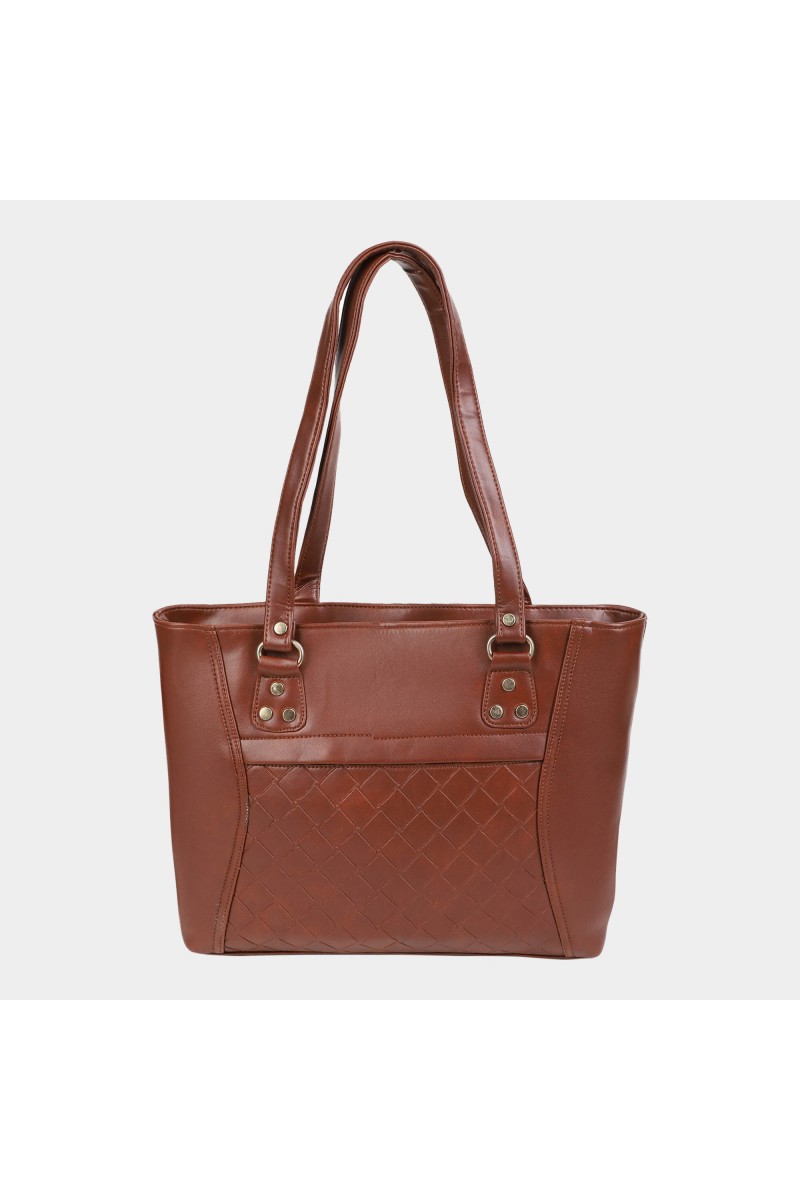 Lucky Charm                         Women's Brown Polyurethane Tote Bag