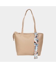 Lucky Charm                         Women's Beige Polyurethane Tote Bag