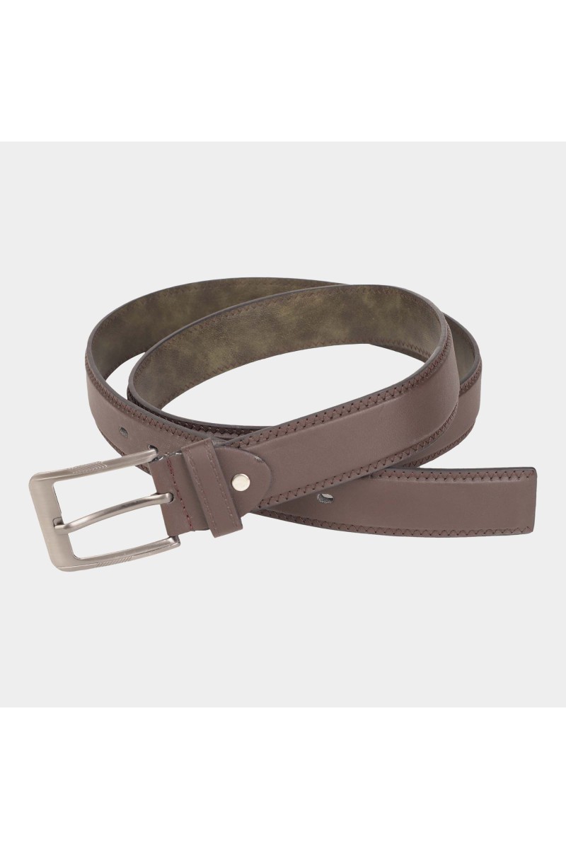 Black Tie                         Men's Brown Polyurethane Casual Belt