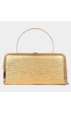 Lucky Charm                         Women's Golden Polyurethane Clutch Bag
