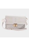 Lucky Charm Women's Grey Polyurethane Sling Bag Lucky Charm Women's Grey Polyurethane Sling Bag