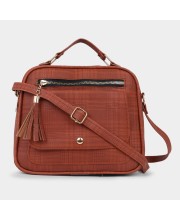 Lucky Charm                         Women's Tan Polyurethane Sling Bag