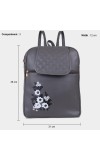 Lucky Charm                         Women's Grey Polyurethane Backpack