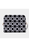 Lucky Charm                         Women's Black &amp; White Polyurethane Sling Bag