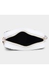 Lucky Charm                         Women's Black &amp; White Polyurethane Sling Bag