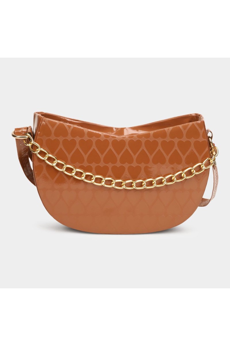 Lucky Charm                         Women's Tan Polyurethane Sling Bag