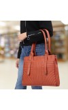 Lucky Charm Women's Dark Tan Polyurethane Hand Bag Lucky Charm Women's Dark Tan Polyurethane Hand Bag