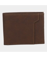 Black Tie                         Men's Brown Polyurethane Wallet
