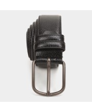 Black Tie                         Men's Black Polyurethane Casual Belt