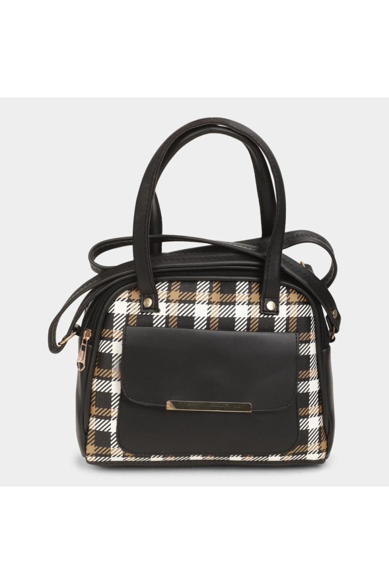 Lucky Charm                         Women's Black Polyurethane Sling Bag