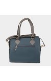 Lucky Charm Women's Teal Blue Polyurethane Tote Bag Lucky Charm Women's Teal Blue Polyurethane Tote Bag