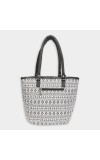 Lucky Charm                         Women's White Polyurethane Tote Bag