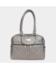 Lucky Charm                         Women's Grey Polyurethane Hand Bag