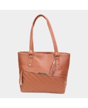 Lucky Charm                         Women's Tan Polyurethane Tote Bag