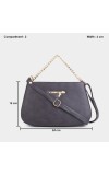 Lucky Charm Women's Grey Polyurethane Sling Bag Lucky Charm Women's Grey Polyurethane Sling Bag