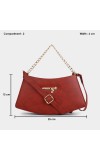 Lucky Charm Women's Maroon Polyurethane Sling Bag Lucky Charm Women's Maroon Polyurethane Sling Bag