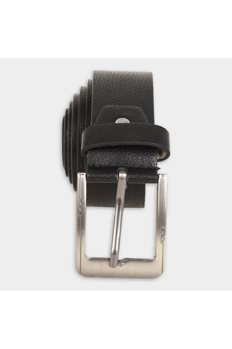 Black Tie                         Men's Black Polyurethane Formal Belt