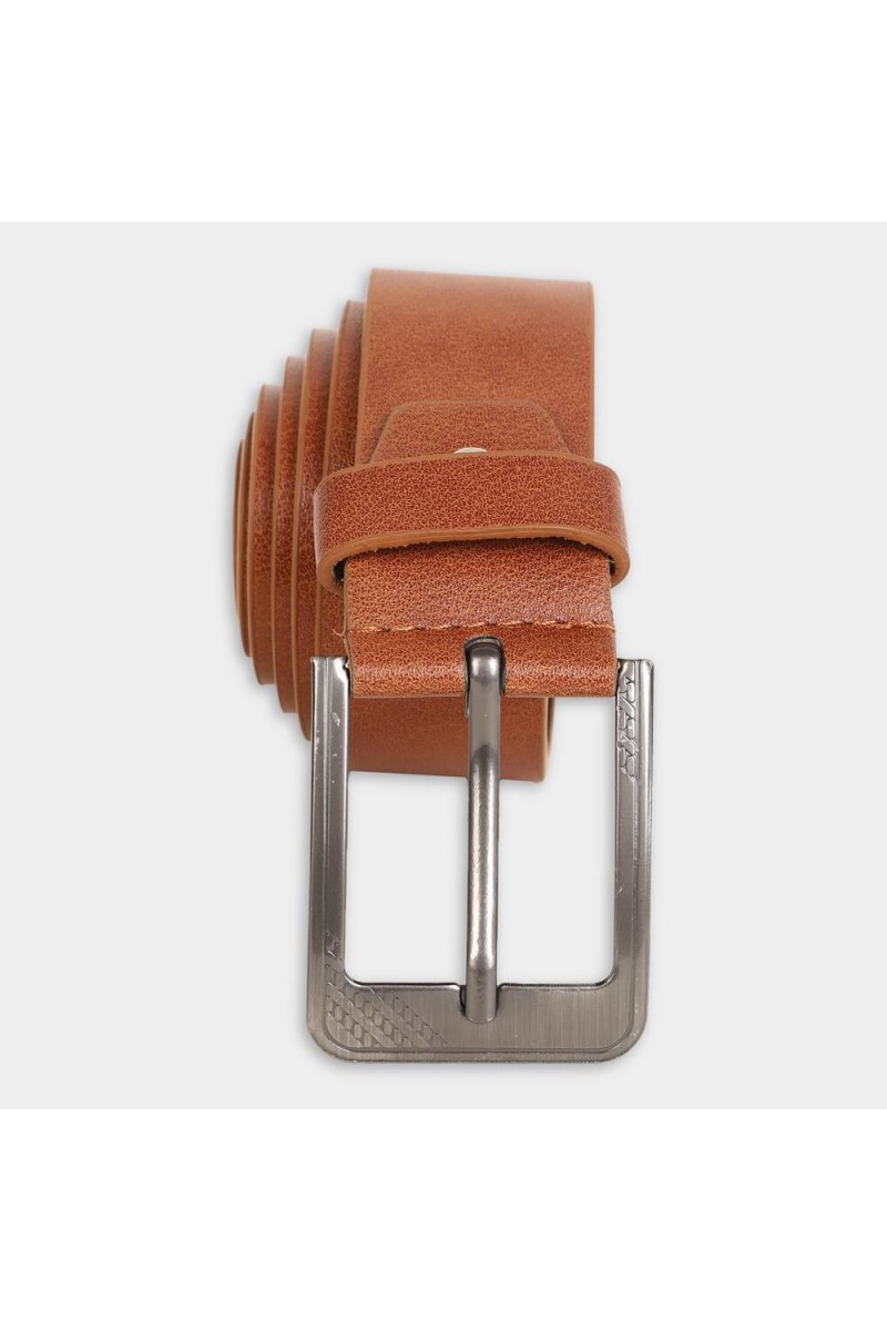 Black Tie                         Men's Brown Polyurethane Formal Belt