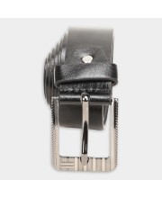 Black Tie                         Men's Black Polyurethane Formal Belt