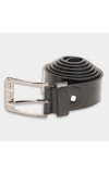 Black Tie                         Men's Black Polyurethane Formal Belt