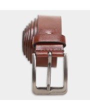 Black Tie                         Men's Brown Polyurethane Formal Belt