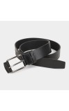 Black Tie                         Men's Black Polyurethane Formal Belt