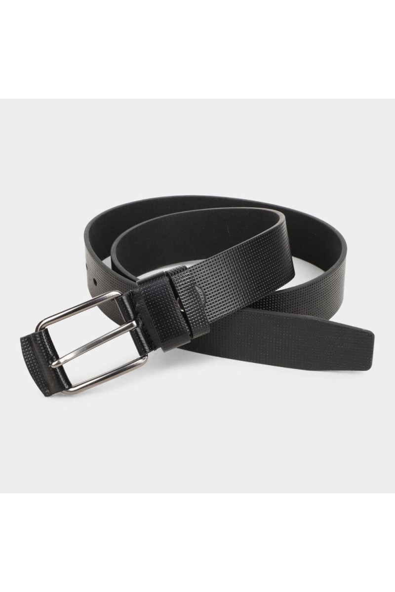 Black Tie                         Men's Black Polyurethane Formal Belt