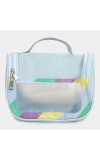 Lucky Charm Women's Light Blue Polyurethane Makeup Bag Lucky Charm Women's Light Blue Polyurethane Makeup Bag