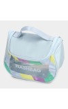 Lucky Charm Women's Light Blue Polyurethane Makeup Bag Lucky Charm Women's Light Blue Polyurethane Makeup Bag