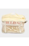 Lucky Charm Women's Beige Polyurethane Makeup Bag Lucky Charm Women's Beige Polyurethane Makeup Bag